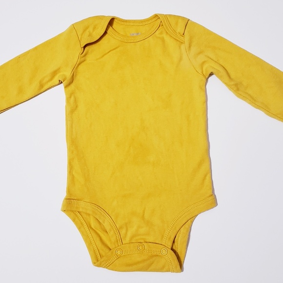 yellow long sleeve onesie